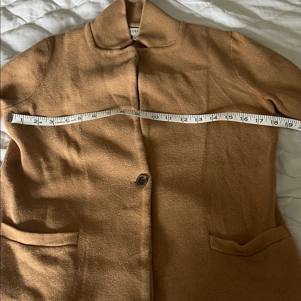 J. Crew Schoolboy sweater blazer Tailored Camel Knit Jacket